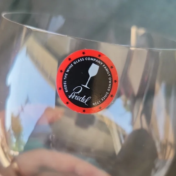 Elegant Wine Glass with Blue Accent - Picture 3 of 7